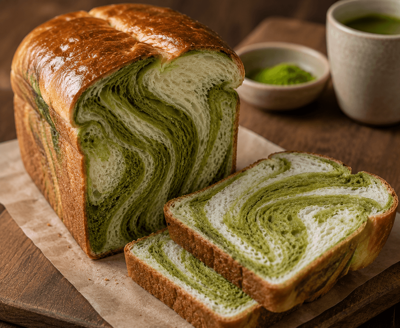 Matcha Marble Loaf